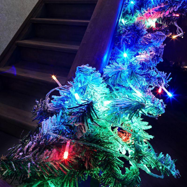 Гирлянда "Твинкл Лайт" 15м 120LED мультиколор провод прозр. Neon-Night 303-199