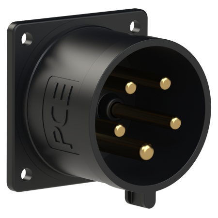 625-6x PCE Вилка встраиваемая 32А/400V/3P+N+E/IP44, черная