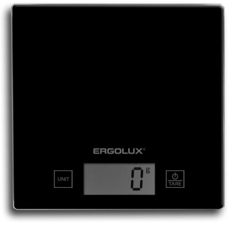 Весы кухонные ELX-SK01-С02 до 5кг 150х150мм черн. Ergolux 13598