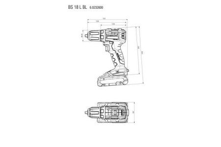 Дрель-шуруповерт аккумуляторная BS 18 L BL 2х2.0 LiIon кейс Metabo 602326500