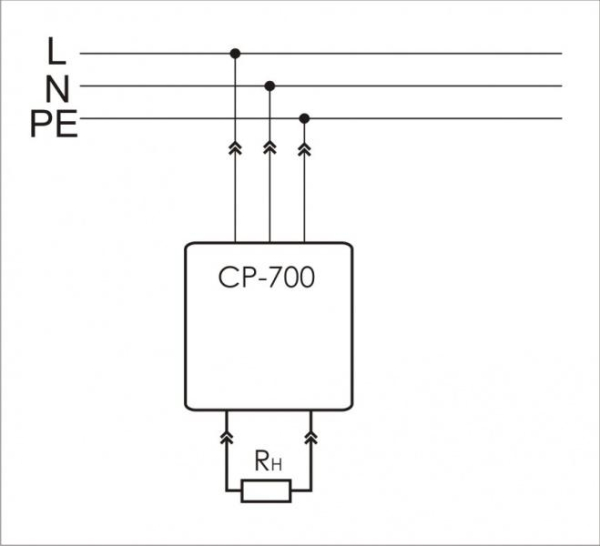 Реле напряжения CP-700 (однофазный; цифровая индикация напряжения тип корпуса вилка-розетка; 150-300В 16А 1NO IP20) F&F EA04.009.010