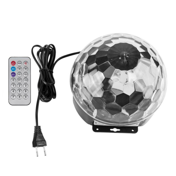 Лампа светодиодная "Диско-шар" RGB 220В с пультом ДУ и Bluetooth IP20 NEON-NIGHT 601-257