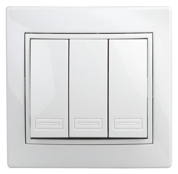 Выключатель 3-кл. СП Plano 10А IP20 1-106-01 250В бел. Intro Б0027605