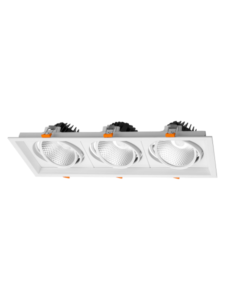 Светильник встраиваемый карданный "Фокус-1" LED CSL-01-3x11-WW 33 Вт, 35°, 3000 К, 80 Ra, IP20, TDM