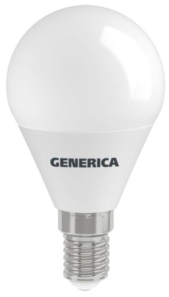 Лампа светодиодная G45 10Вт шар 6500К E14 230В GENERICA LL-G45-10-230-65-E14-G