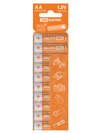 Элемент питания LR6 AA Alkaline 1,5V SC-10 TDM