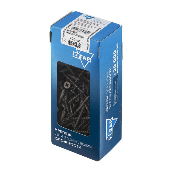 Саморез 3.8х45 гипсокартон-дерево (уп.200шт) коробка Tech-Krep 102124