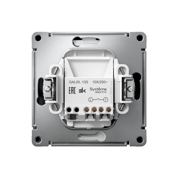 Выключатель 1-кл. ArtGallery 10AX с подсветкой быстрозажим. клем. механизм карбон SE GAL001013S