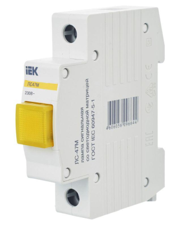 Лампа сигнальная ЛС-47М желт. IEK MLS20-230-K05