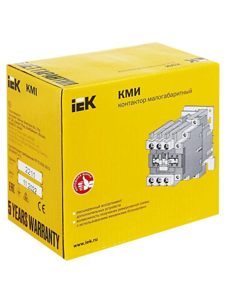 Контактор КМИ-34012 40А 230В/АС3 1НО 1НЗ IEK KKM31-040-230-11