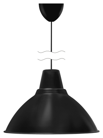 Светильник НСБ 2537/1 "Steel" 40 Вт, E27, черный, шнур черный TDM