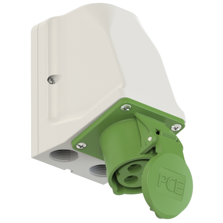 913-2 PCE Розетка настенная 16A/>50-500V/1P+N+E/IP44